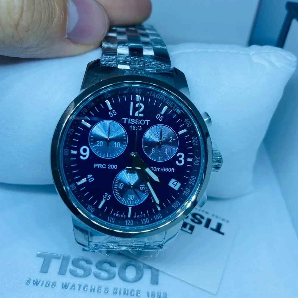 Tissot Men's Blue Face Chrono Watch T17.1.586.42